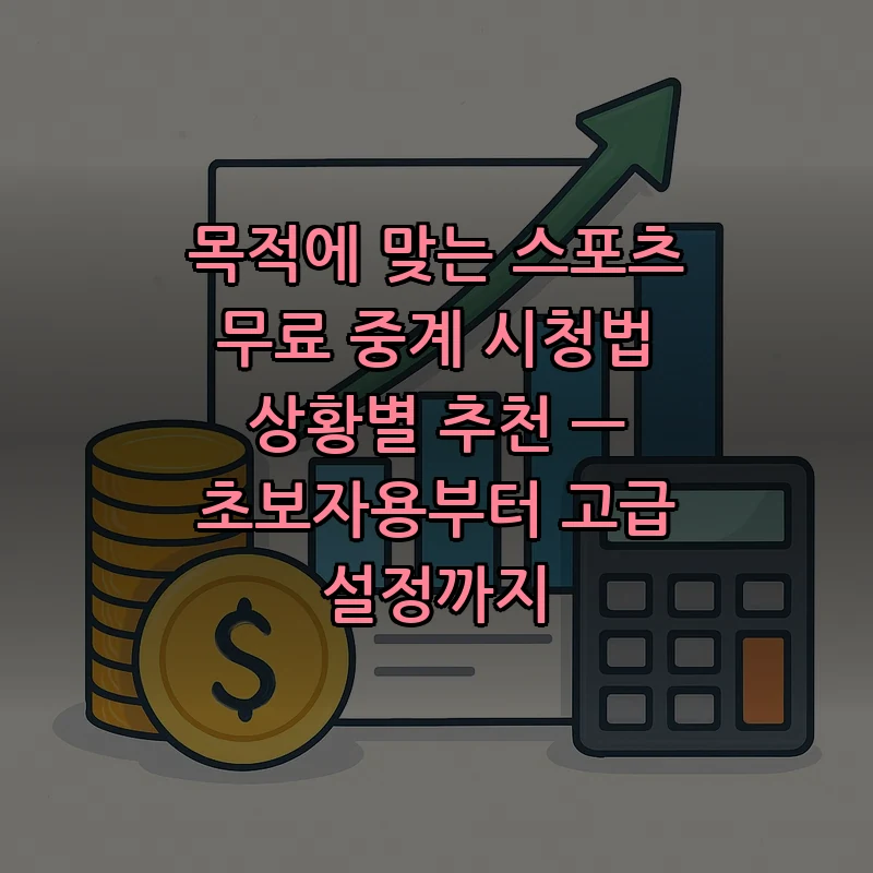 스포츠무료중계 보는 법: 합법적 옵션과 팁