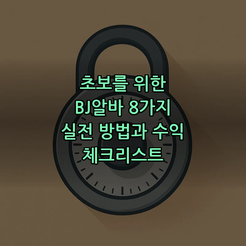 초보를 위한 BJ알바 8가지 실전 방법과 수익 체크리스트 커버 이미지