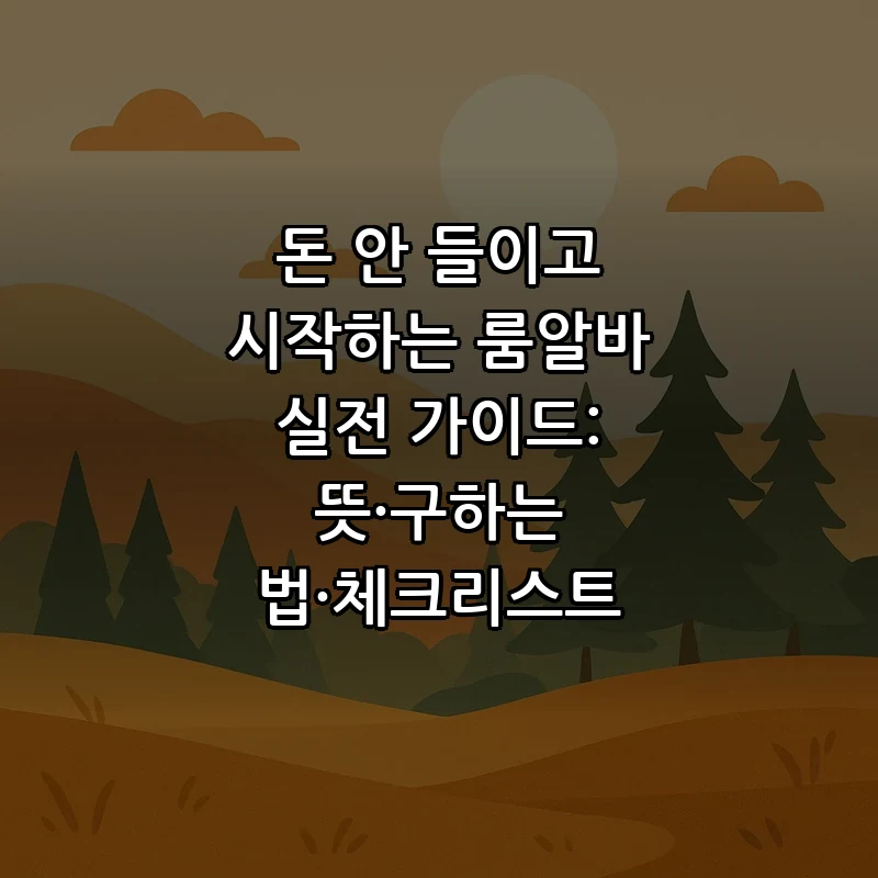 룸알바란? 기본 개념과 구하는 방법 완벽 가이드