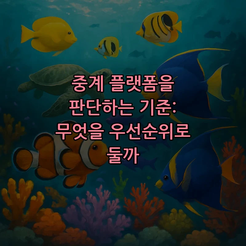 중계 플랫폼을 판단하는 기준: 무엇을 우선순위로 둘까