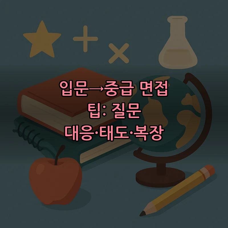 입문→중급 면접 팁: 질문 대응·태도·복장