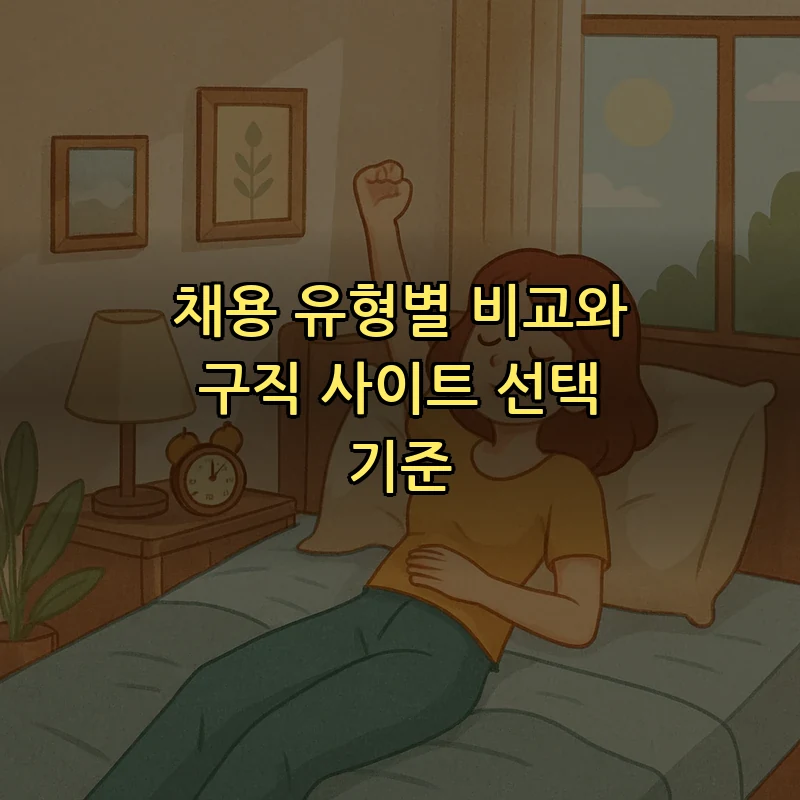 채용 유형별 비교와 구직 사이트 선택 기준
