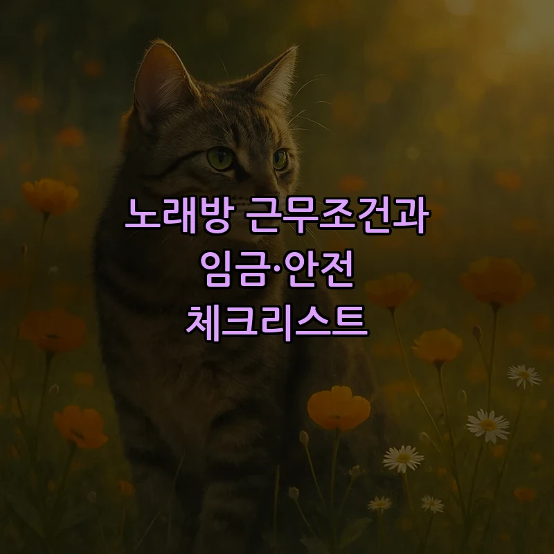 노래방 근무조건과 임금·안전 체크리스트