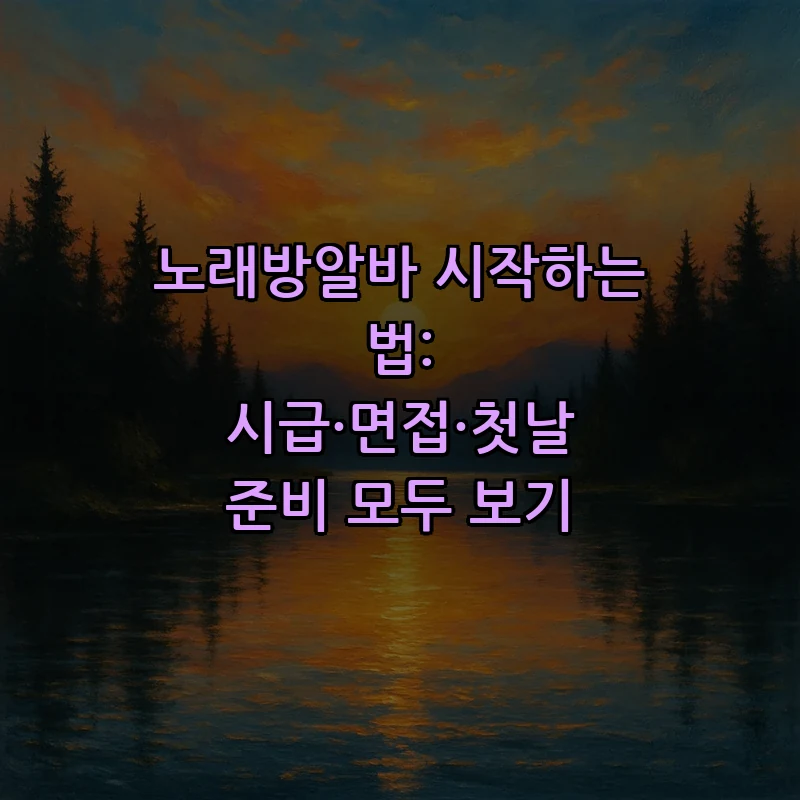 노래방알바 시작하는 법: 시급·면접·첫날 준비 모두 보기 커버 이미지