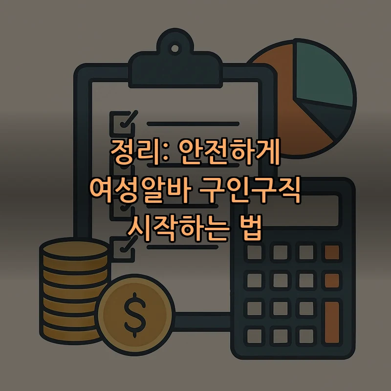 정리: 안전하게 여성알바 구인구직 시작하는 법