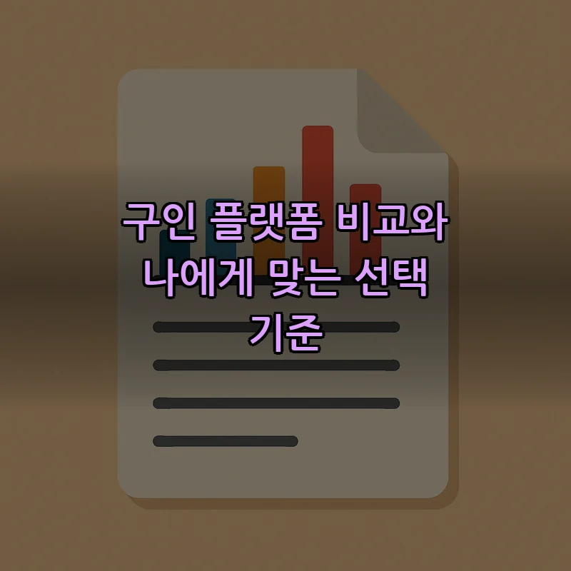 구인 플랫폼 비교와 나에게 맞는 선택 기준