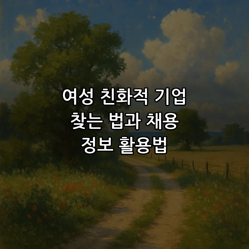 여성 친화적 기업 찾는 법과 채용 정보 활용법