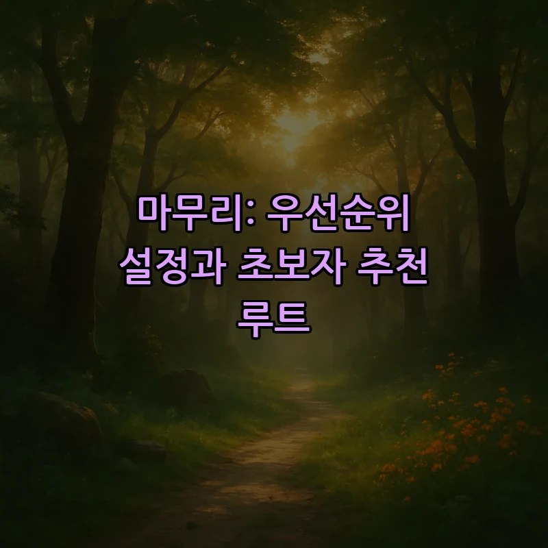 마무리: 우선순위 설정과 초보자 추천 루트