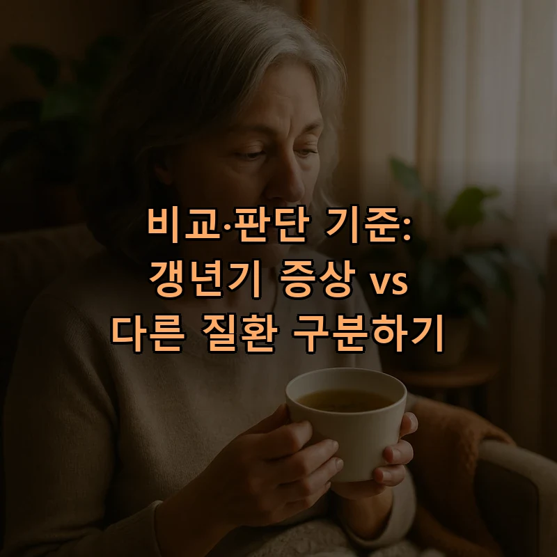 비교·판단 기준: 갱년기 증상 vs 다른 질환 구분하기
