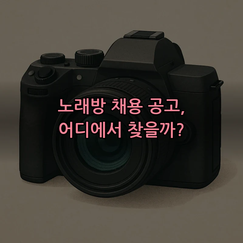 노래방 채용 공고, 어디에서 찾을까?