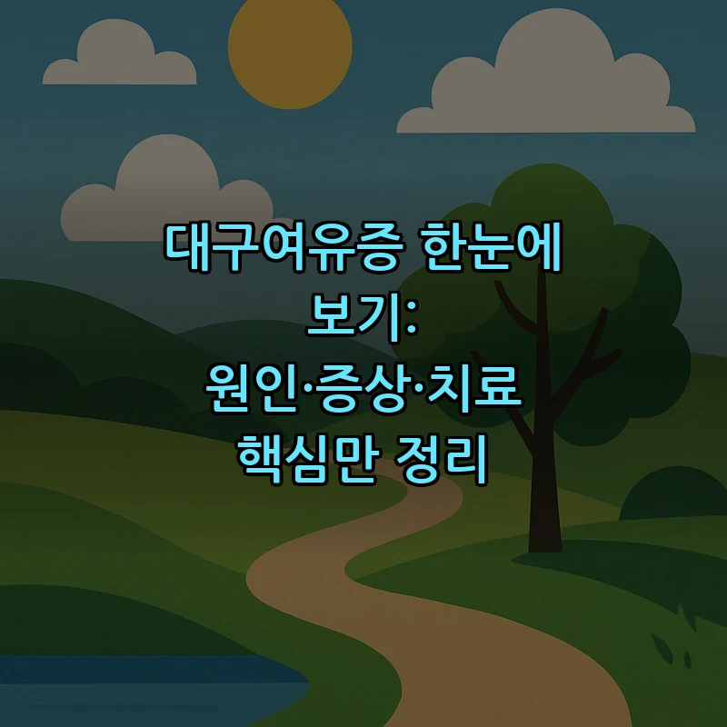 대구여유증 한눈에 보기: 원인·증상·치료 핵심만 정리 커버 이미지
