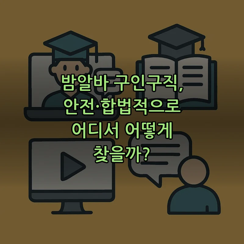 밤알바 구인구직: 안전하고 합법적으로 찾아보는 법
