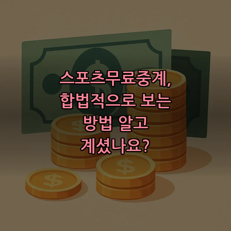 스포츠 무료 중계의 합법성과 안전하게 보는 법