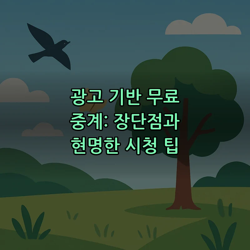 광고 기반 무료 중계: 장단점과 현명한 시청 팁