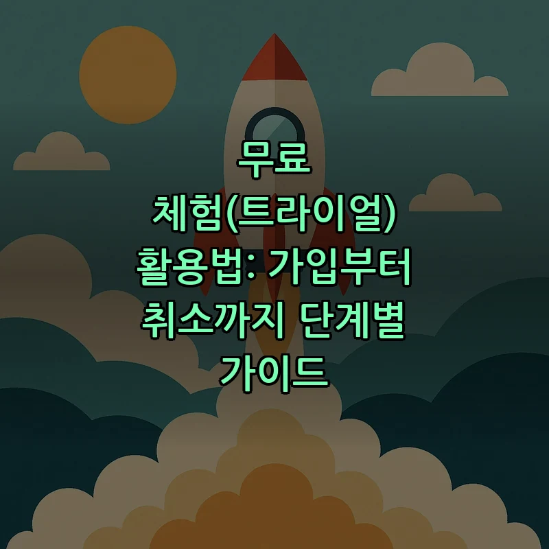 무료 체험(트라이얼) 활용법: 가입부터 취소까지 단계별 가이드