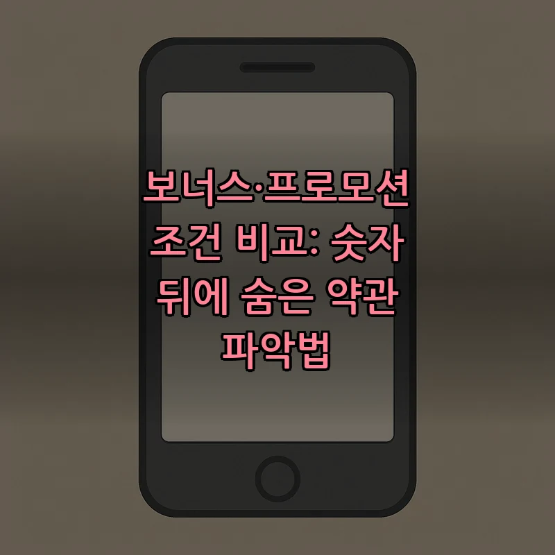 보너스·프로모션 조건 비교: 숫자 뒤에 숨은 약관 파악법