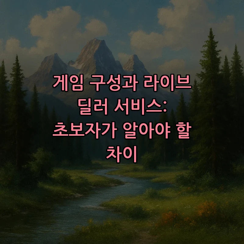 게임 구성과 라이브 딜러 서비스: 초보자가 알아야 할 차이