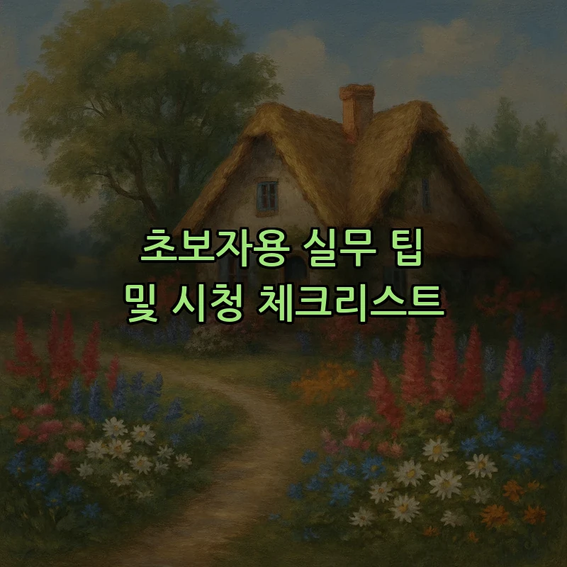 초보자용 실무 팁 및 시청 체크리스트