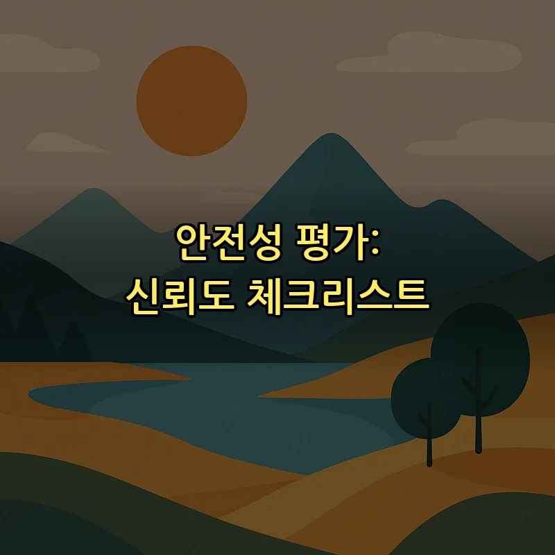 안전성 평가: 신뢰도 체크리스트