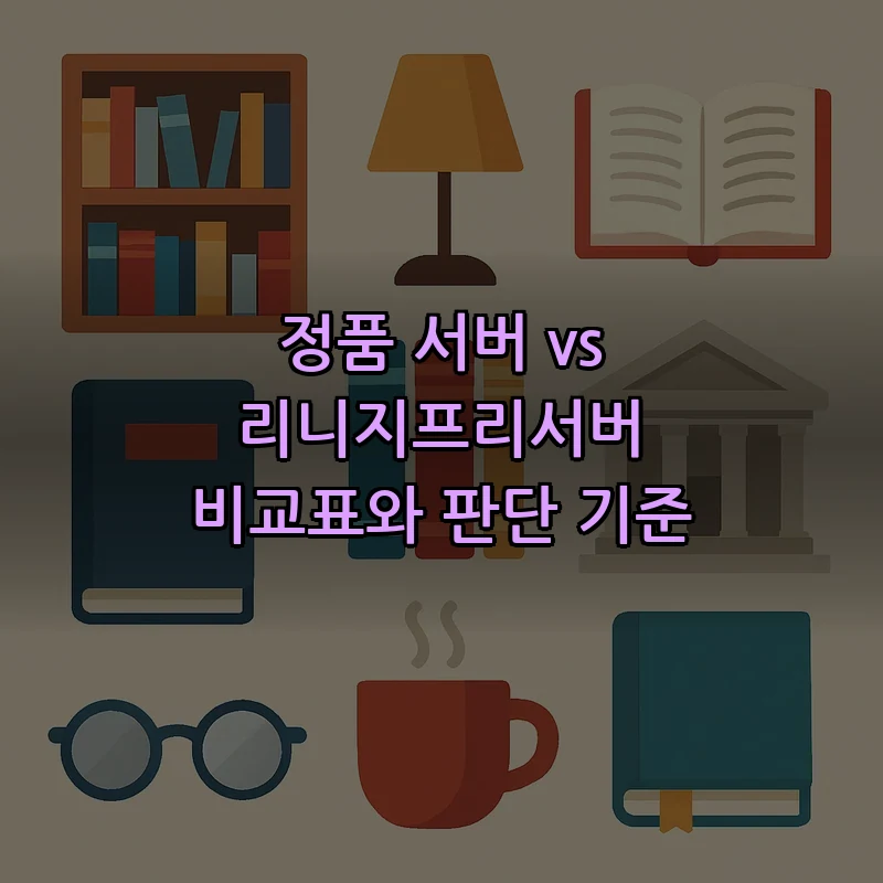 정품 서버 vs 리니지프리서버 비교표와 판단 기준