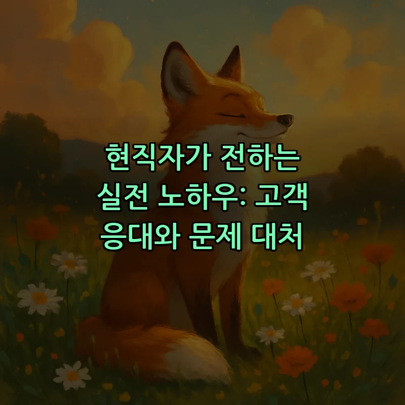 현직자가 전하는 실전 노하우: 고객 응대와 문제 대처