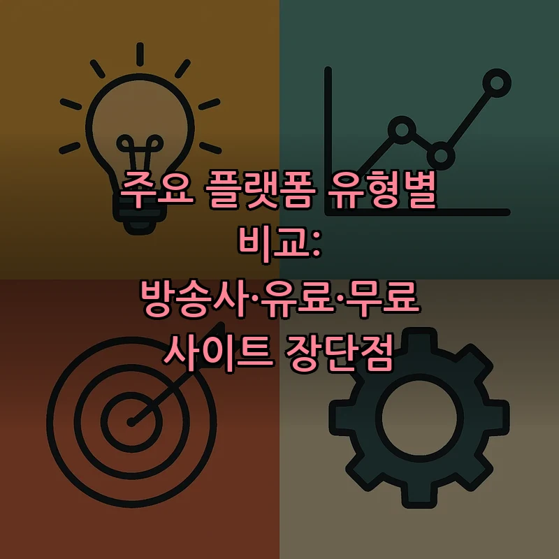 주요 플랫폼 유형별 비교: 방송사·유료·무료 사이트 장단점