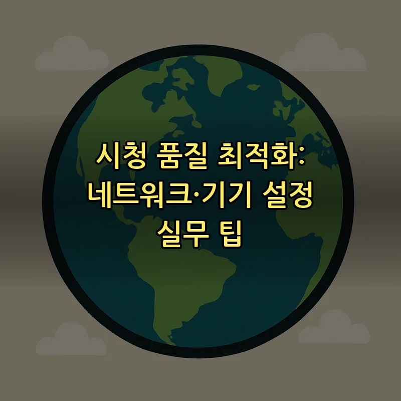 시청 품질 최적화: 네트워크·기기 설정 실무 팁
