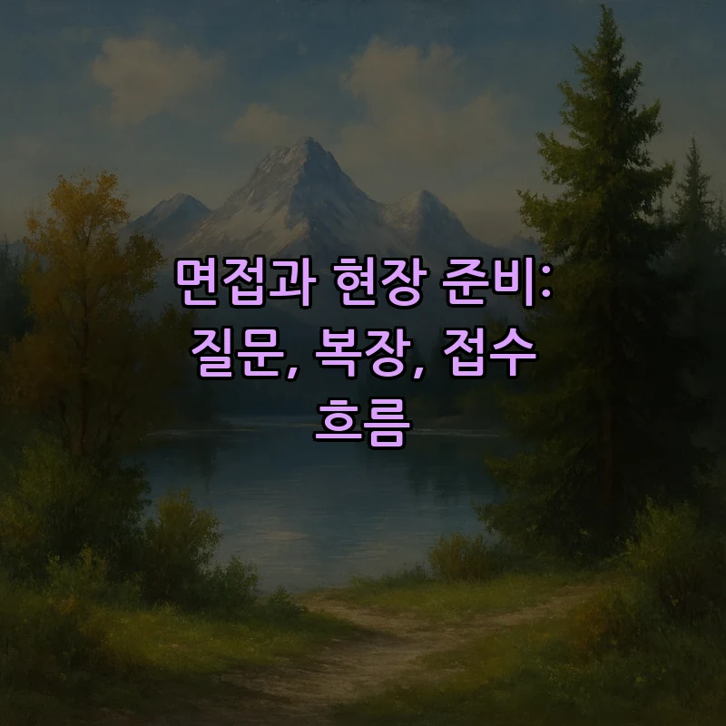 면접과 현장 준비: 질문, 복장, 접수 흐름