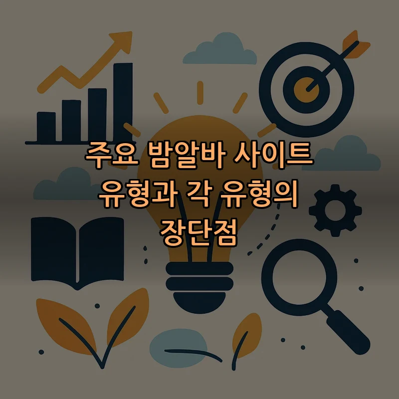 주요 밤알바 사이트 유형과 각 유형의 장단점