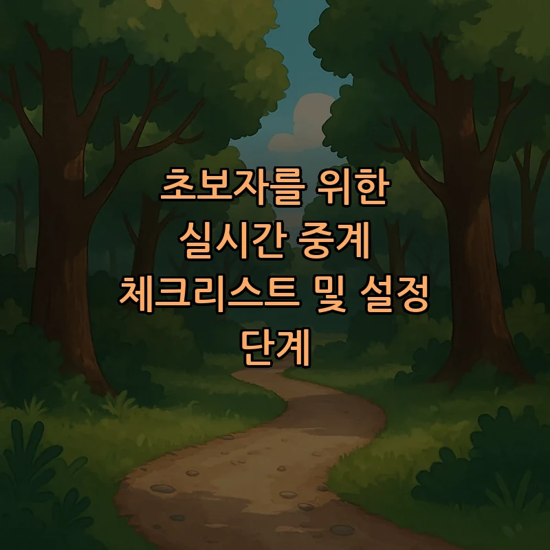 초보자를 위한 실시간 중계 체크리스트 및 설정 단계