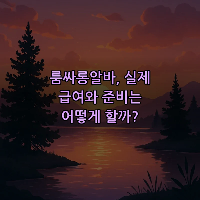 룸싸롱알바, 실제 급여와 준비 방법
