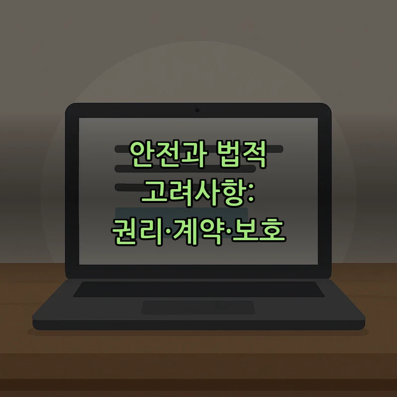 안전과 법적 고려사항: 권리·계약·보호