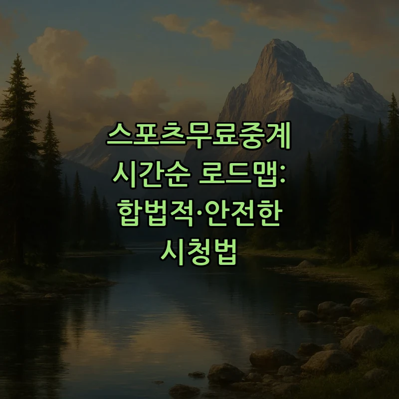 스포츠무료중계 합법적 시청법 6가지