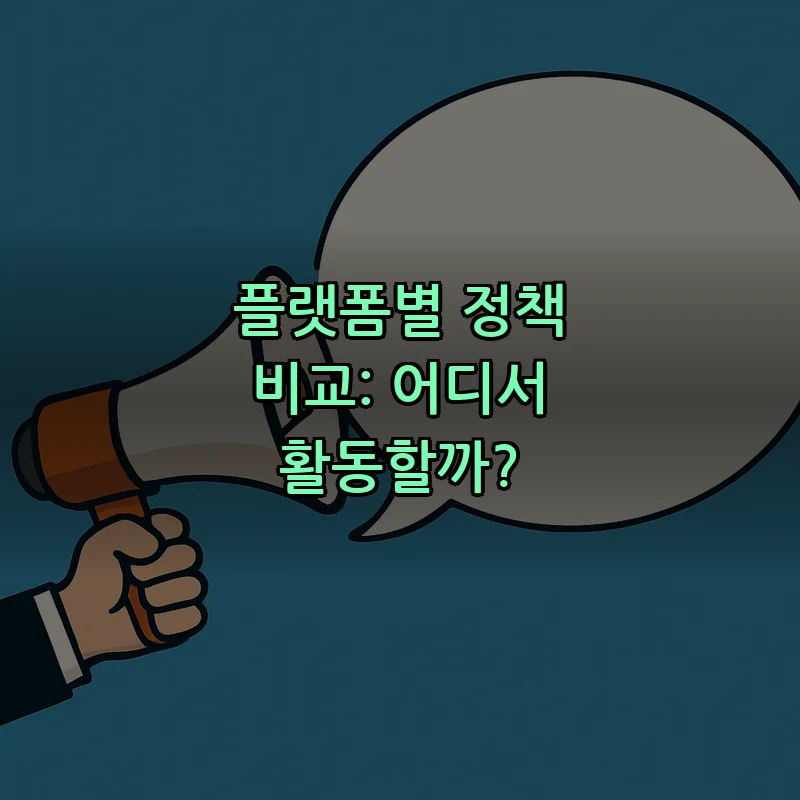 플랫폼별 정책 비교: 어디서 활동할까?