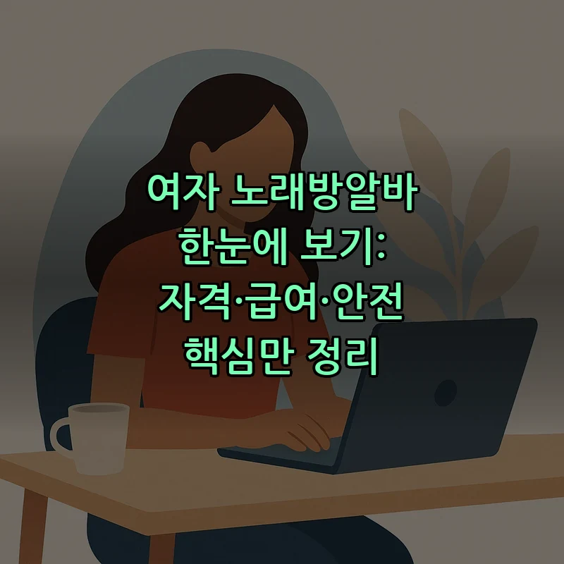 여자 노래방알바: 자격, 급여와 안전 필수 체크리스트