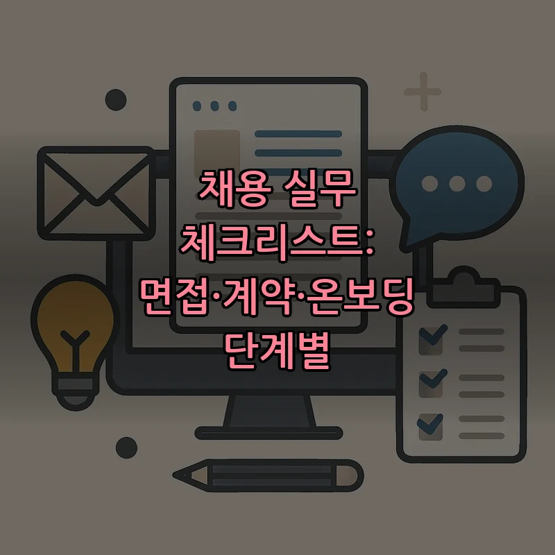 채용 실무 체크리스트: 면접·계약·온보딩 단계별