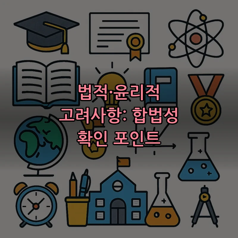 법적·윤리적 고려사항: 합법성 확인 포인트