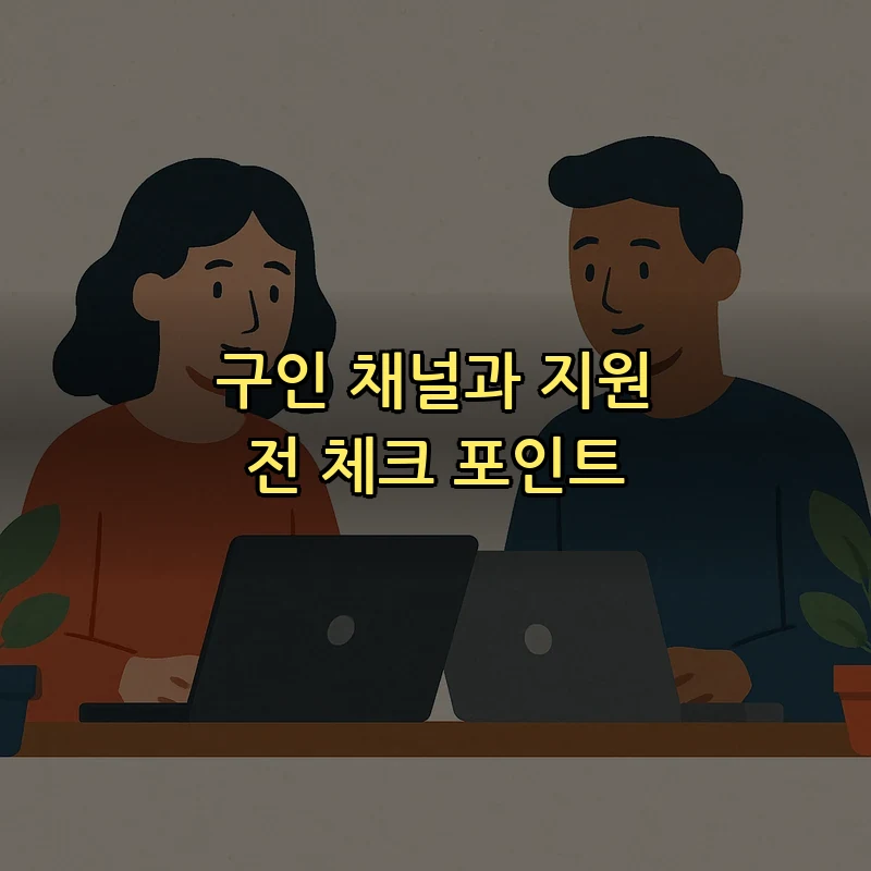 구인 채널과 지원 전 체크 포인트