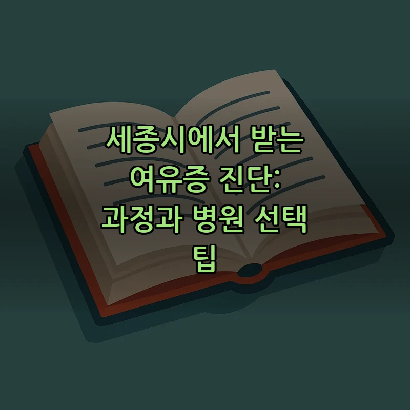 세종시에서 받는 여유증 진단: 과정과 병원 선택 팁