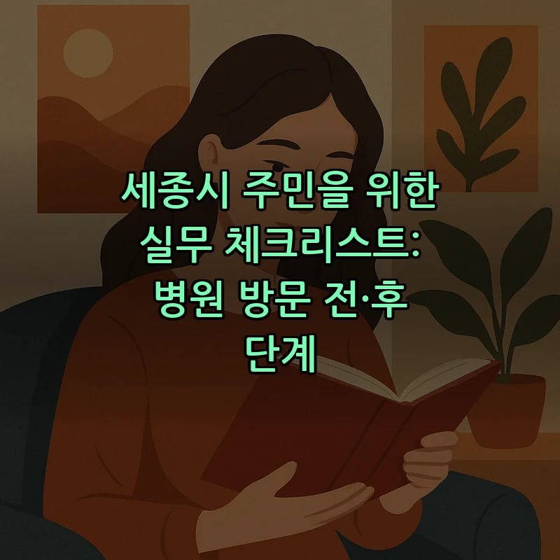 세종시 주민을 위한 실무 체크리스트: 병원 방문 전·후 단계
