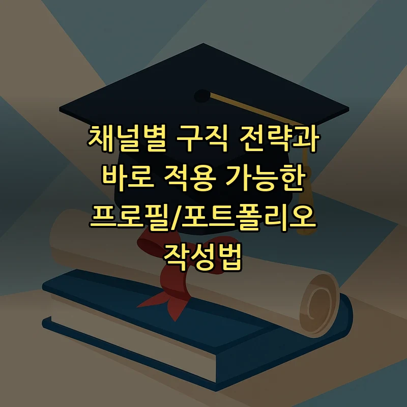 채널별 구직 전략과 바로 적용 가능한 프로필/포트폴리오 작성법