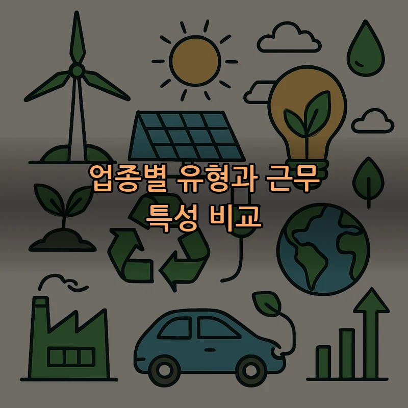 업종별 유형과 근무 특성 비교