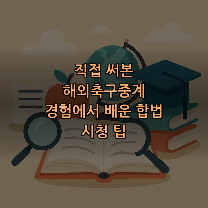 직접 써본 해외축구중계 경험에서 배운 합법 시청 팁 커버 이미지