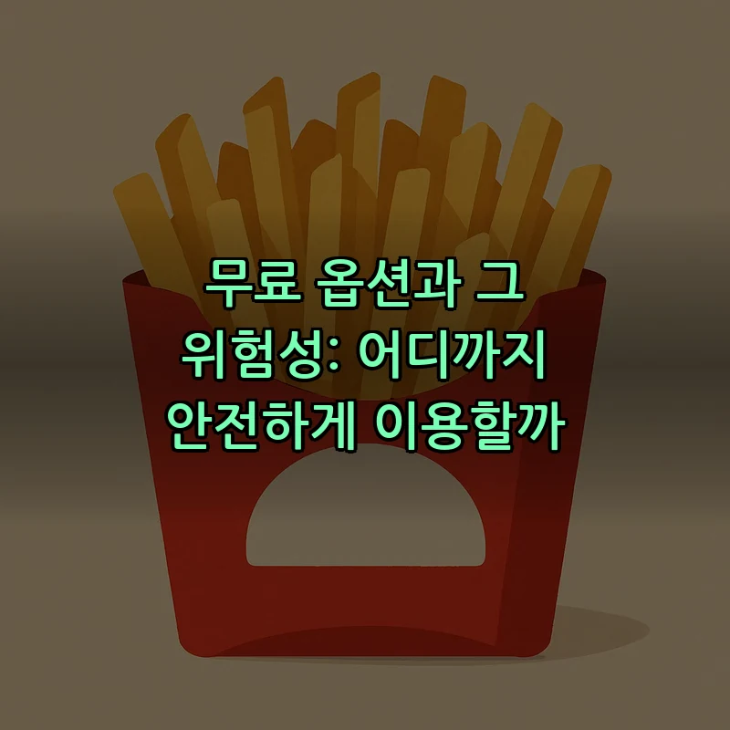 무료 옵션과 그 위험성: 어디까지 안전하게 이용할까