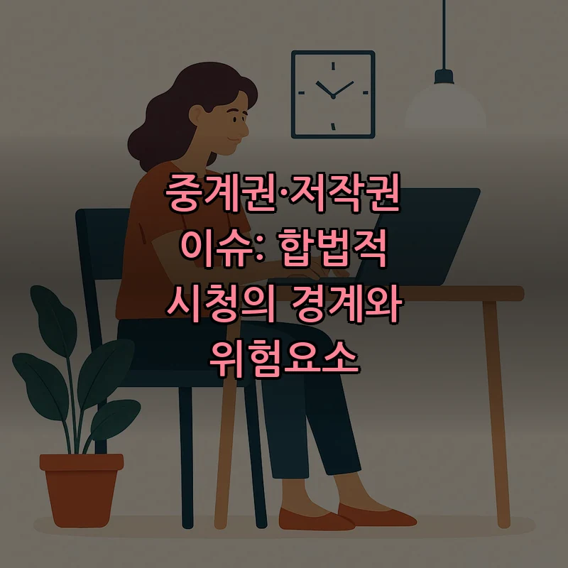 중계권·저작권 이슈: 합법적 시청의 경계와 위험요소