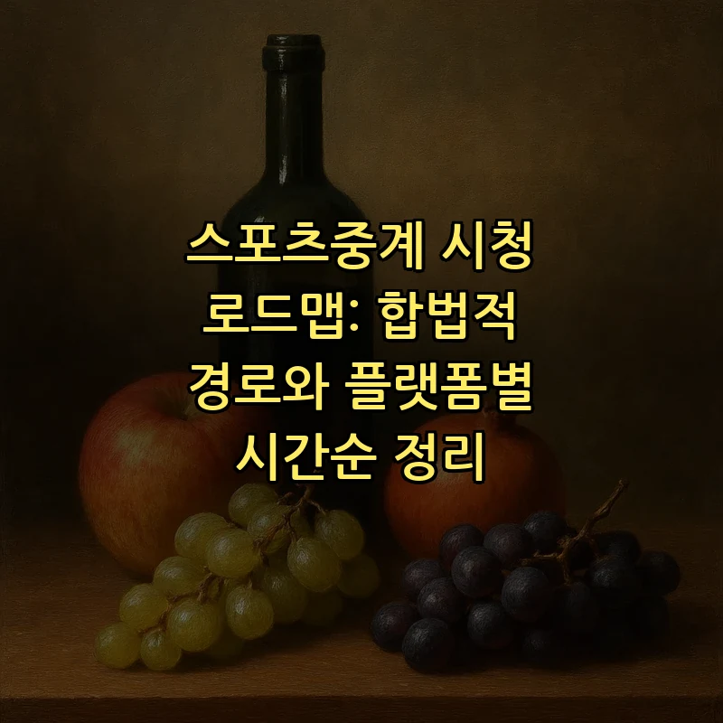 스포츠중계 시청 가이드: 플랫폼별 체크리스트와 팁