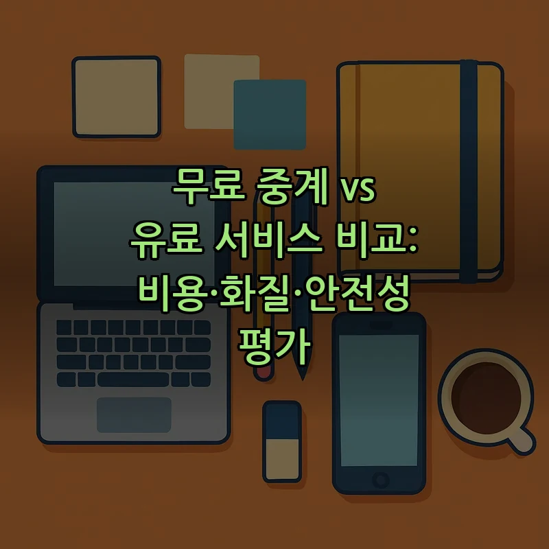 무료 중계 vs 유료 서비스 비교: 비용·화질·안전성 평가