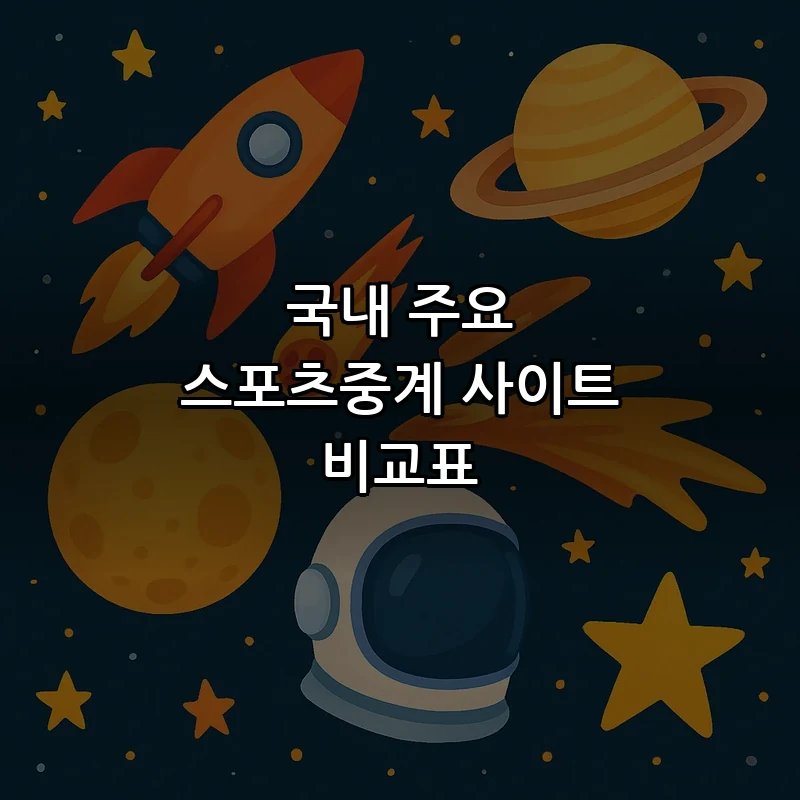 국내 주요 스포츠중계 사이트 비교표