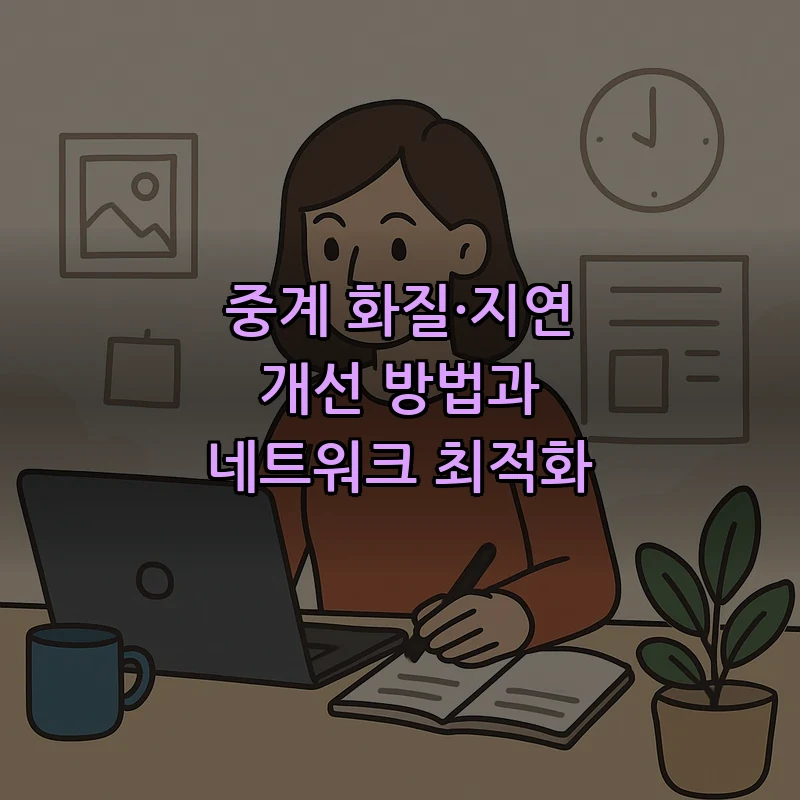 중계 화질·지연 개선 방법과 네트워크 최적화