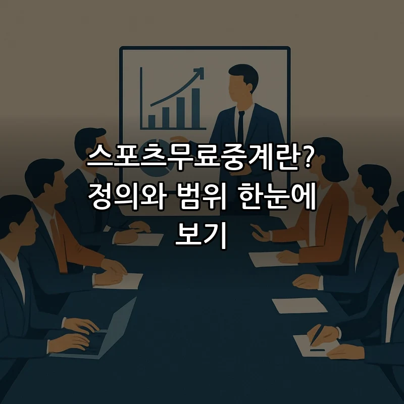 스포츠무료중계란? 정의와 범위 한눈에 보기